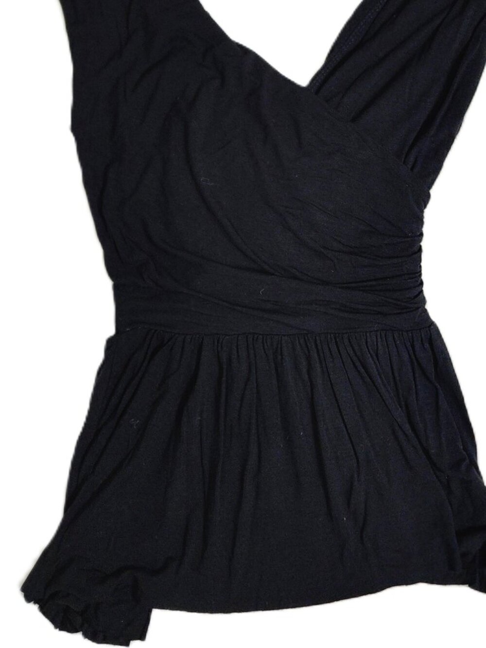 Anthropologie Bailey 44 Womens Black Wrap Look V-Neck Top Size XS - Picture 6 of 8